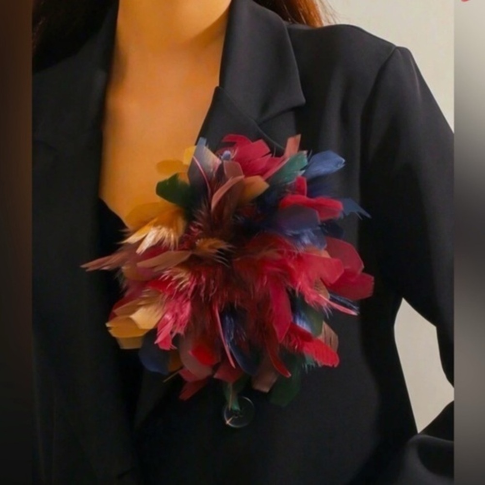 ✨Elegant Multicolor Feather Brooch